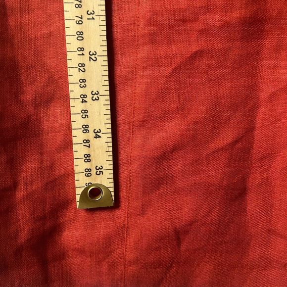 Country Line 34 M/L Women’s Embellished Linen Sheath Dress Red BulgarianART*snag - Picture 6 of 15